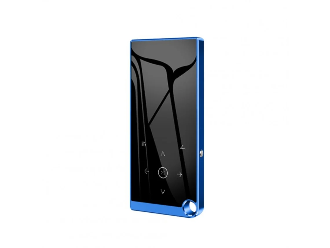 Reprodutor Mp3 Azul Bluetooth, Compatível Com Cartão Tf E Controles Touch