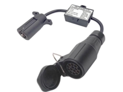 Adaptador De Luzes Reboque Dos Eua Para A Europa, Conector Plano De 7 Vias(veículo Americano) Para Redondo 13 Pinos(reboque Europeu)