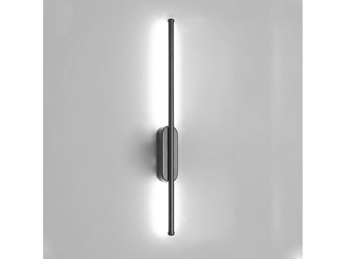Applique Mural Preta, Branca, De Metal, De Alumínio, Led, Moderna, Linear