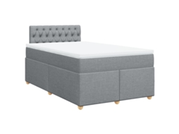 Box Spring Bed, Box Spring Beds Vidaxl Cinzeto Tecido (120 X 190 Cm)