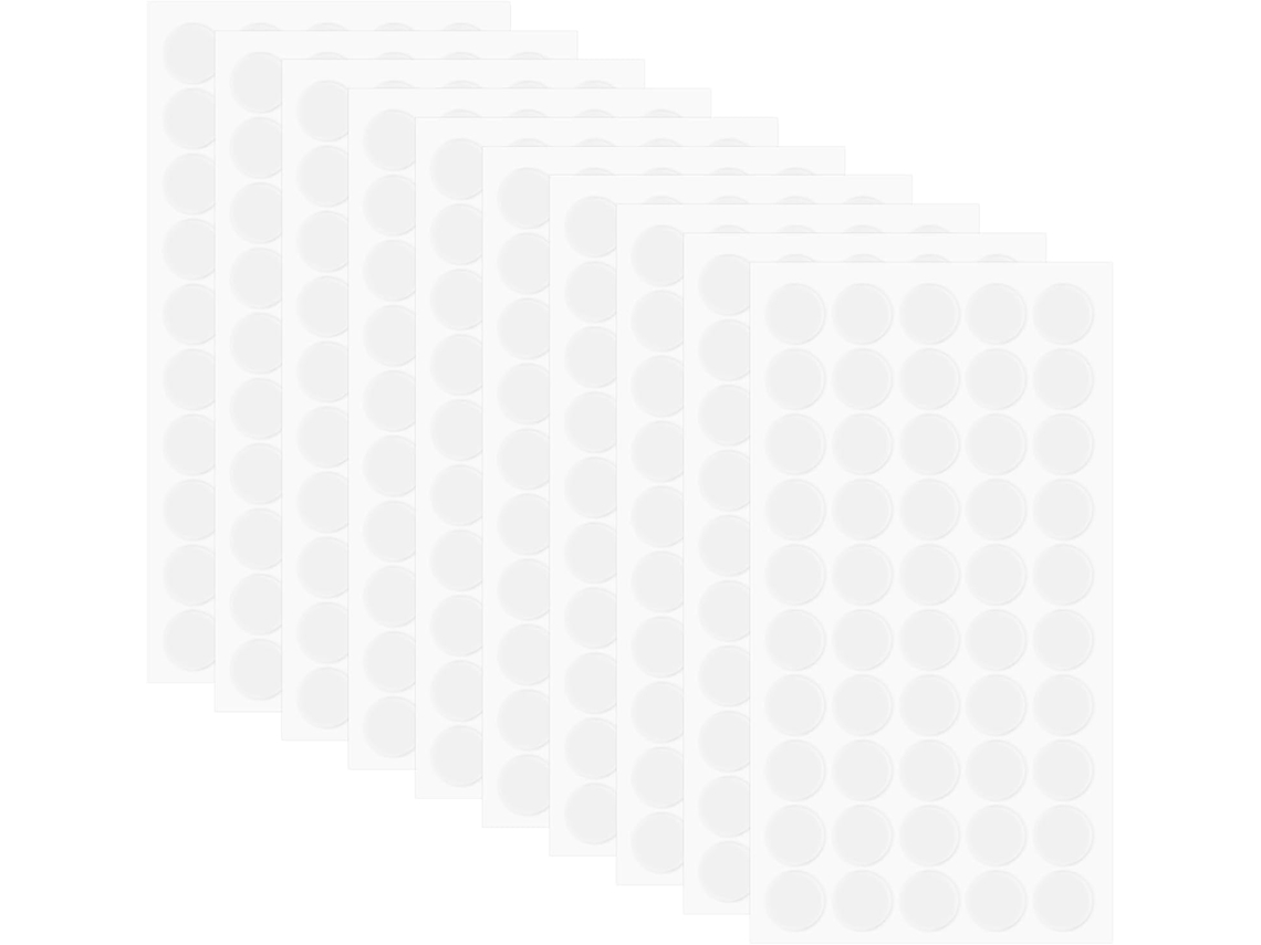 500 Unidades De Nano Decalques Transparentes Com Adesivo Dupla Face