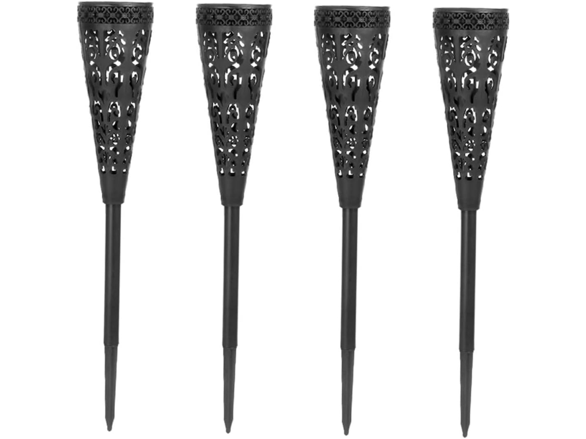 Conjunto de 4 Luminárias Solares Decorativas para Jardim, Iluminação Solar para Entrada de Garagem, Gramado e Pátio. SFUSHOS