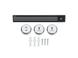 Laxiscreed Trilha De Sociedade Removível De 60 Cm Com 3 Adaptadores Para Montagem Na Parede