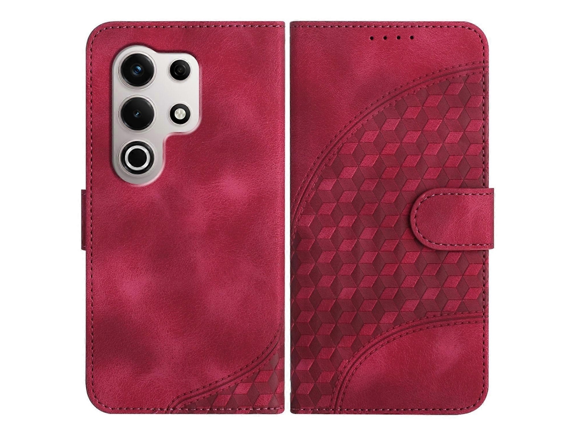 Capa De Couro Para Celular Com Estampa De Cabeça De Elefante E Cordão