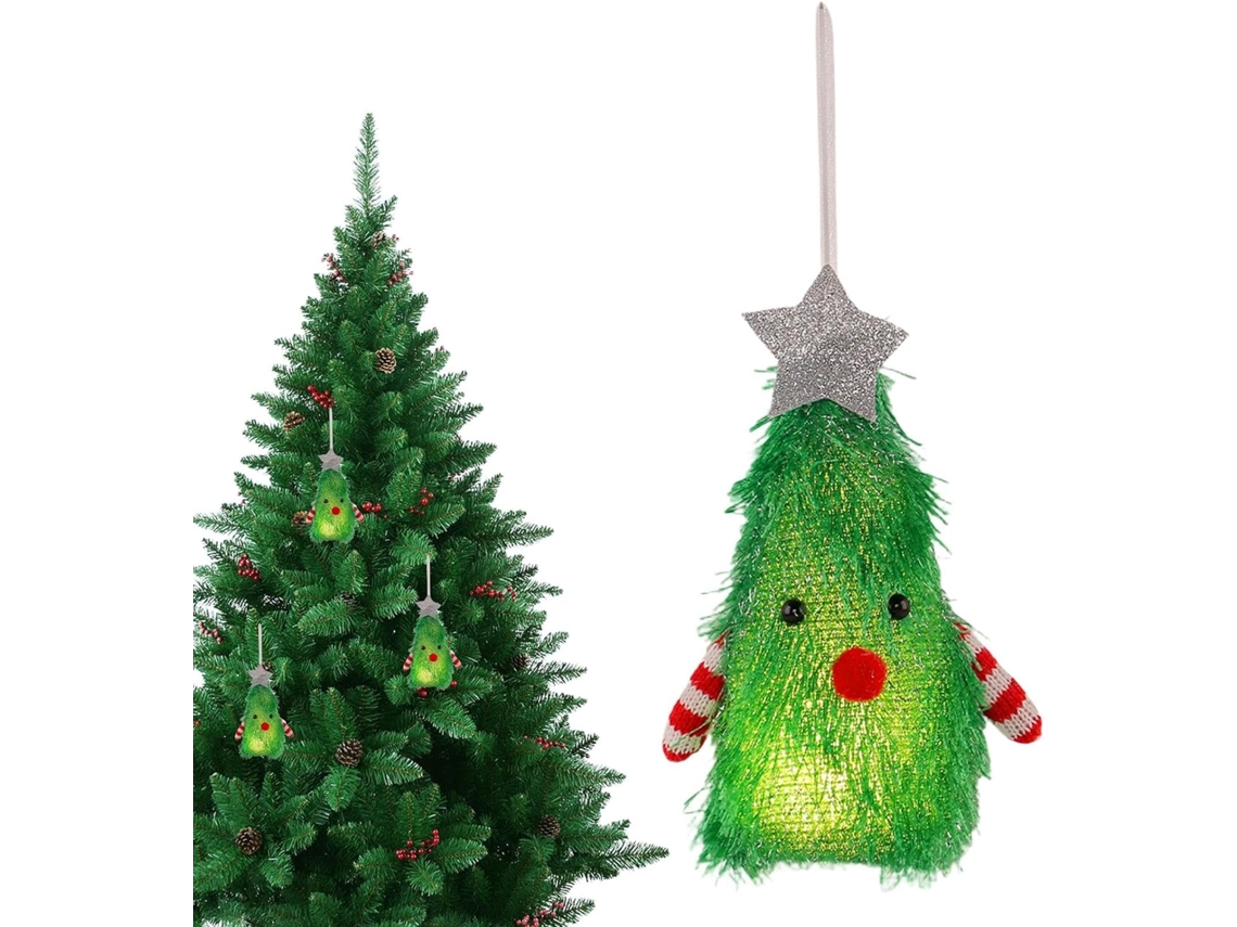 Enfeites De Natal Iluminados Para Árvore De Natal, Estatuetas Iluminadas |