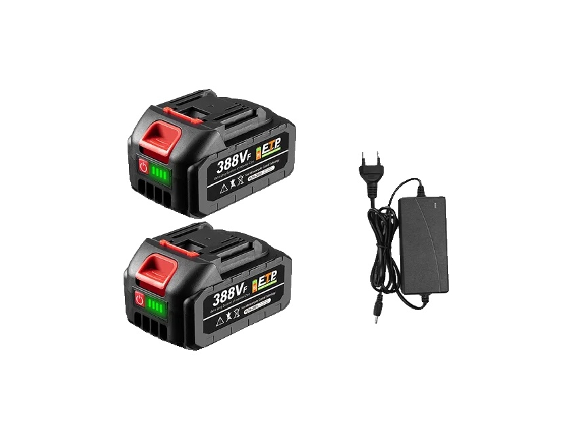 Bateria De Lítio Recarregável, Capacidade De 15000mah, Plugue Eu,carregador 2x388vf 1 Oem