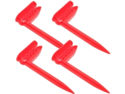 Conjunto De 4 Prendedores Toalha Praia Plástico Vermelho, Design Multifuncional E Abertura Larga, Ideais Para Festas De