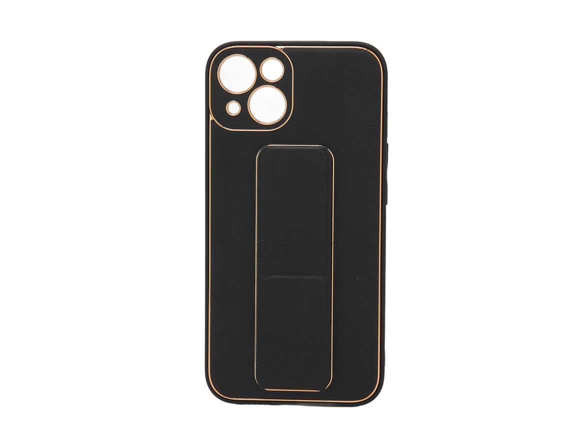 Capa de Telefone de Couro com Moldura de Metal Luxuosa para iPhone 13, resistente a Arranhões e Quedas EOOCOO