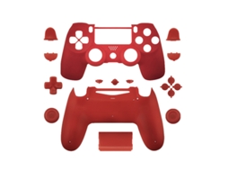 Conjunto De Capa Protetora Completa / Botões Para Controle Ps4 Playstation Slim Pro (jdm-040) Czhhmart Vermelho