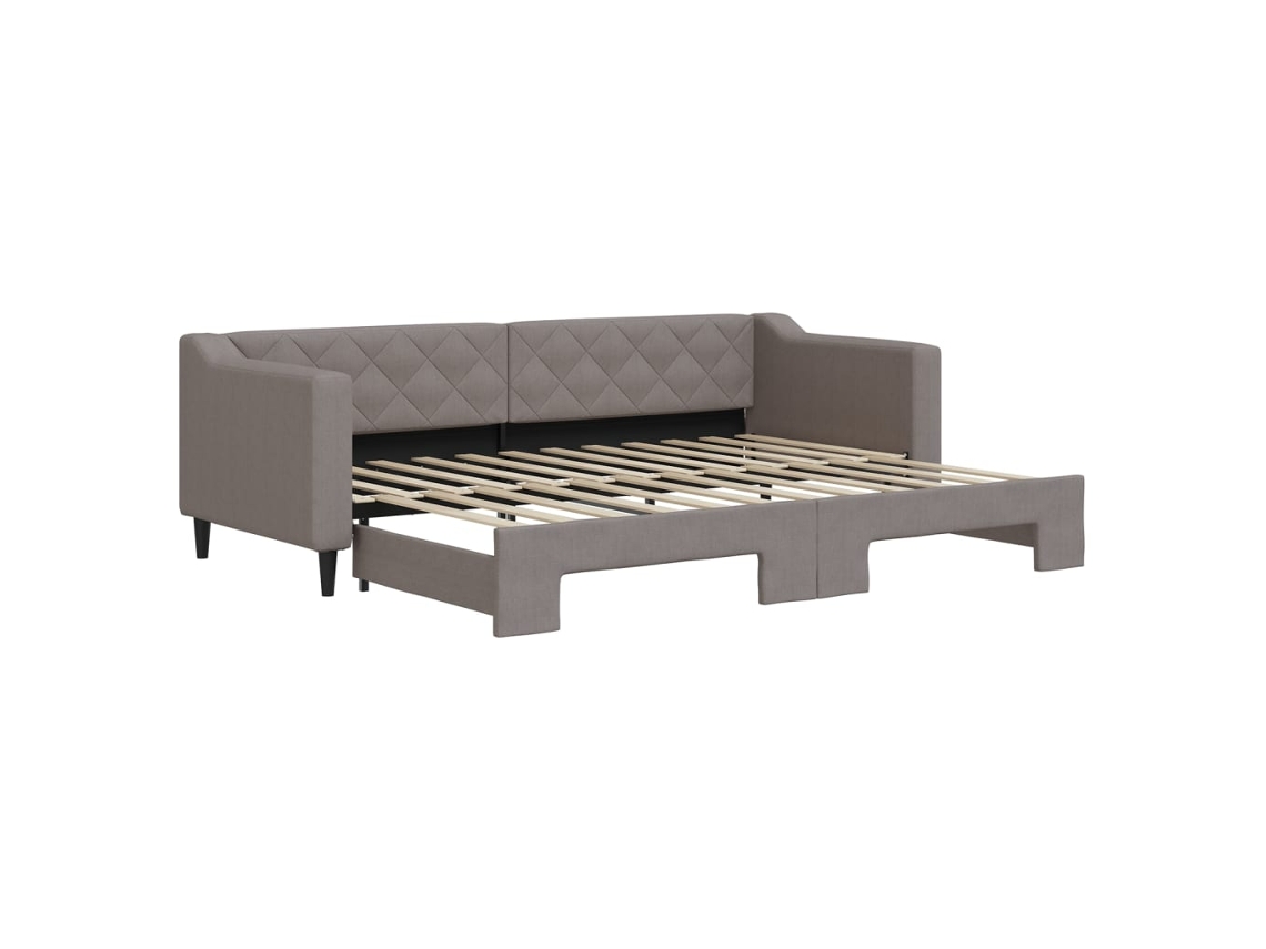 Daybed With Trundle, Daybeds With Trundles Vidaxl Cinzento-acastanhado Tecido (80 X 200 Cm)