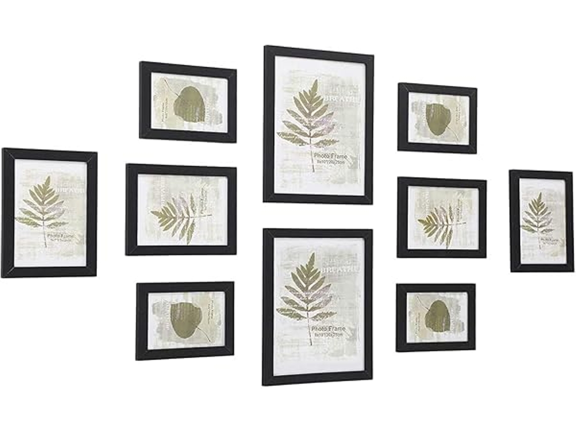Conjunto de 10 Molduras 2 20 X 25 Cm, 4 13 18 e 15 na Cor Preta, Ergonômico, Uso Diário STELASPLEN