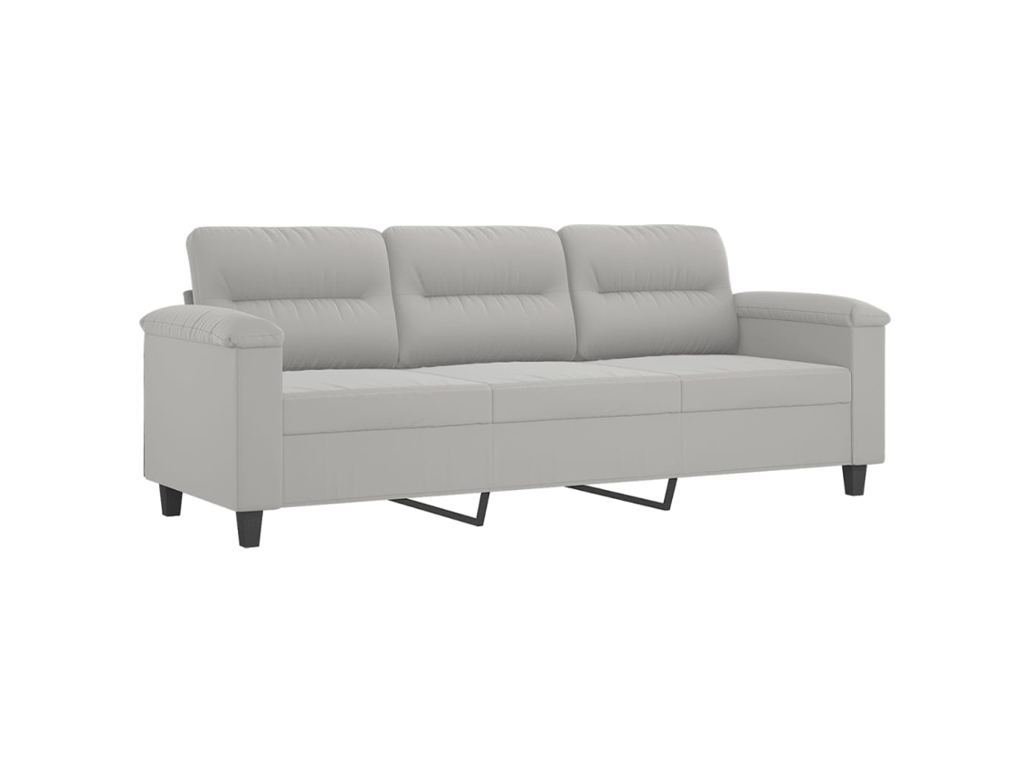 3-seater Sofa, 3-seater Sofas Vidaxl Cinzeto Microfibra (n/a)