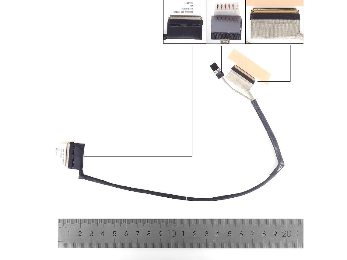 Cabo LCD/LED de 40 pinos 0,5 para Asus ROG 15 Ga503qs Ga503qc/qe/qm/qr. Compatível com 6017b1523701