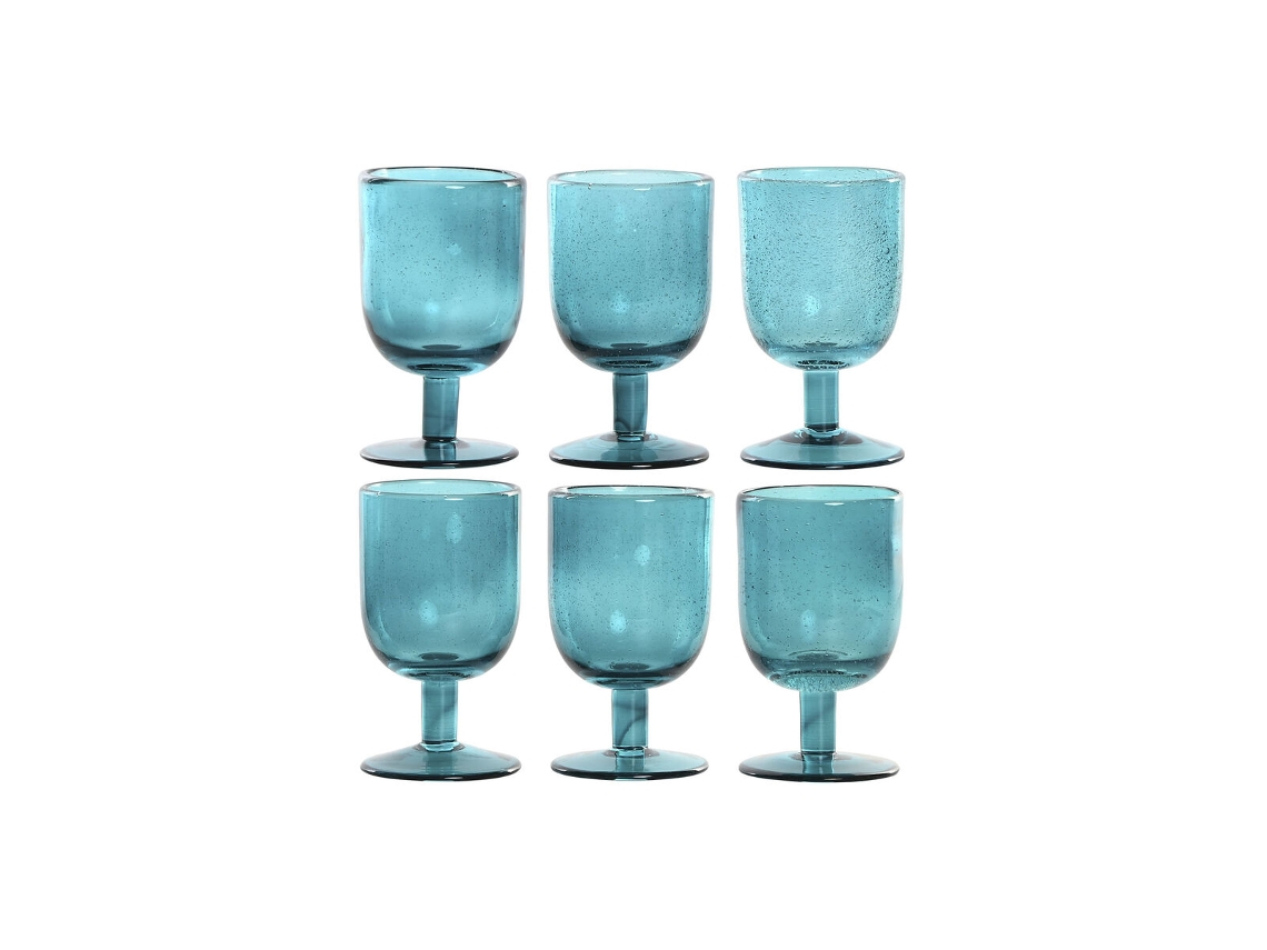 Conjunto De Copos Em Casa Esprit Turquesa Cristal De 300 Ml (6 Unidades)