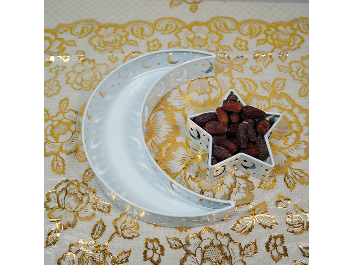 Laxiscreed Travessa De Ferro Com Estrelas Para Festas Eid E Decoração De Casamento