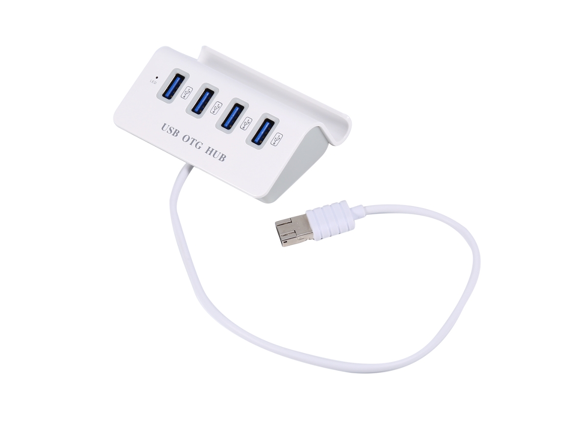 Usb Otg Hub Expande 4 Portas, Suporta Estação de Docking para Celular EOOCOO