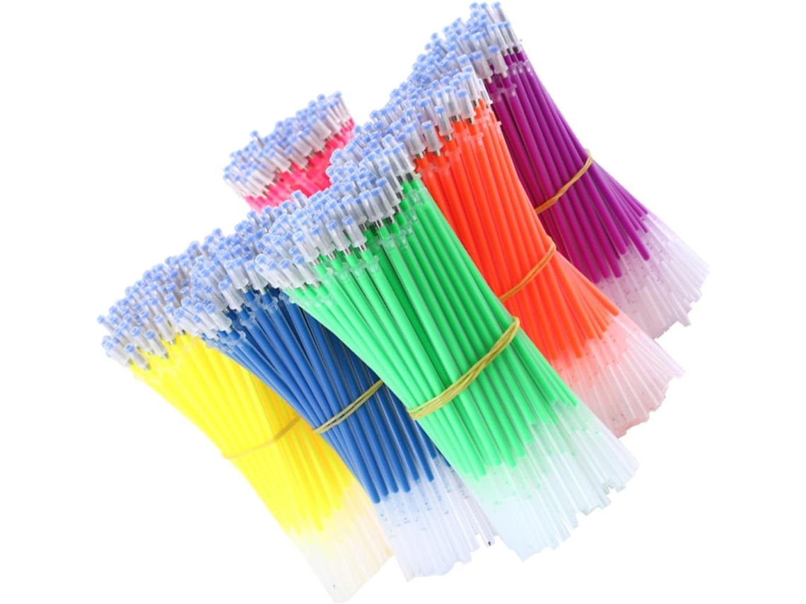 Refis De Caneta Em Gel Coloridos Escrita Líquida, Plástico, 50