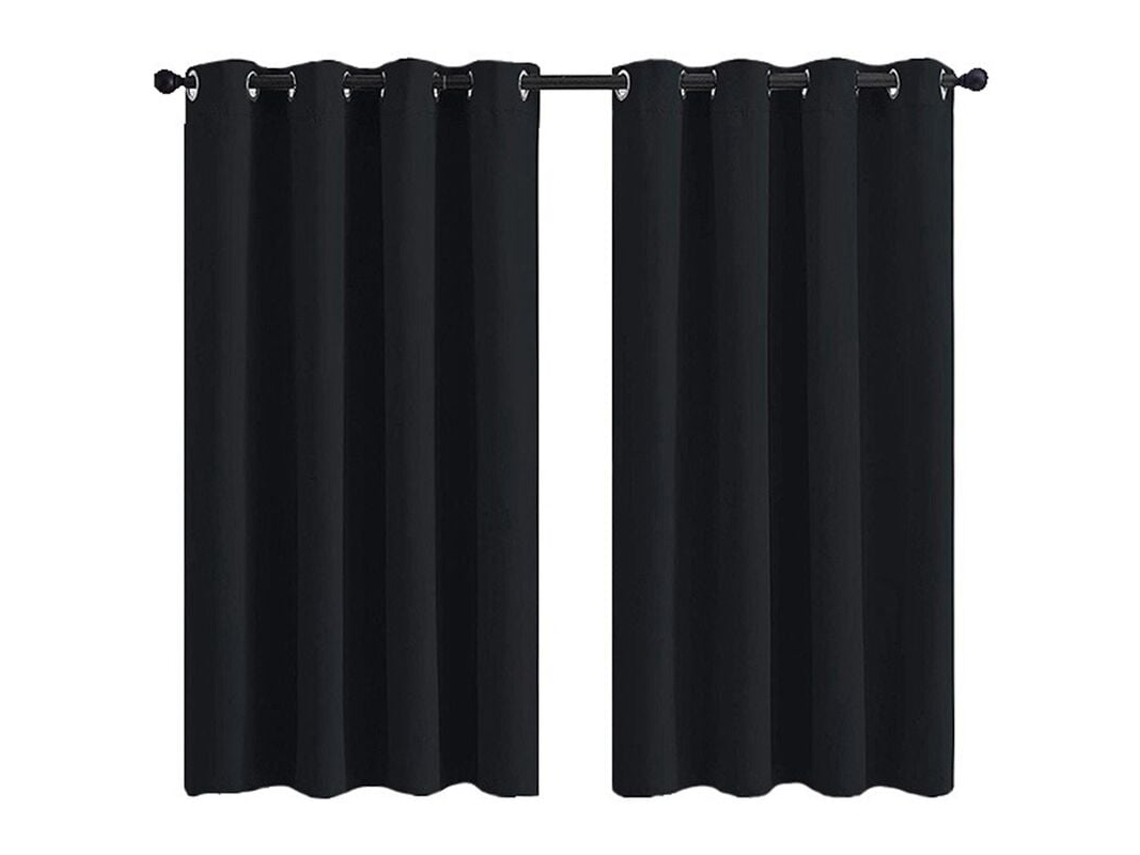 Cortina Blackout Térmica, Para Porta E Janela, Ilhós, Padrão Medidas 132 Cm De, Preto