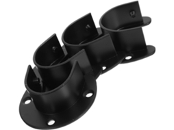 Suporte Para Varão De Cortina Chuveiro Hohopeti, Conjunto De 4 Peças, Em Aço Inoxidável Preto, Para Banheiros E