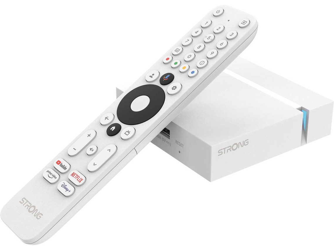 Box Smart TV STRONG LEAP-S3+V2 (Google TV - 4K Ultra HD - 2 GB RAM - 16GB Armazenamento - Wi-Fi)