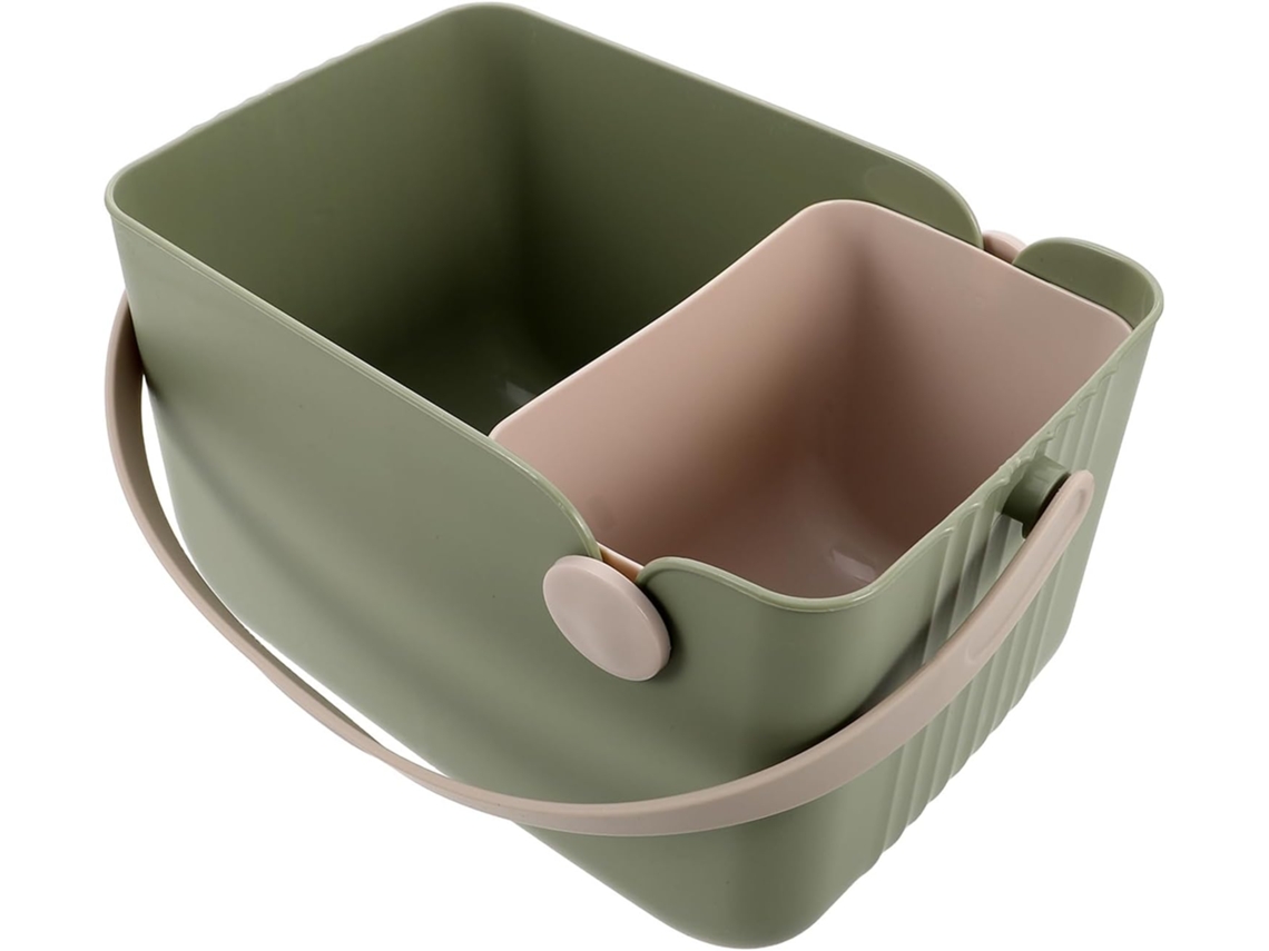 Cesto Banheiro Multifuncional Nordic Style Pp Compacto Fácil Limpar Armazenamento Cozinha Easy Alça GOKOCO