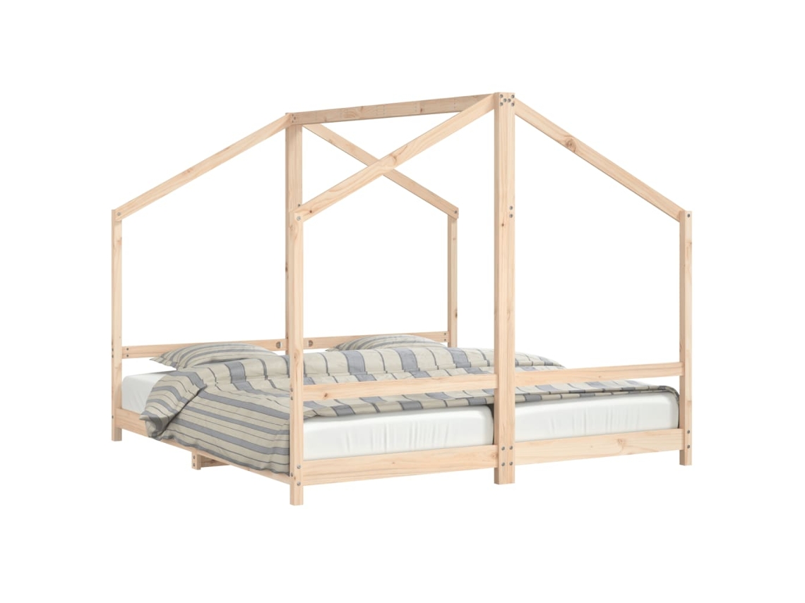 Kids Bed Frame, Kids Bed Frames Vidaxl Marrom Madeira De Pinho (2 X (90 X 190) Cm)