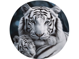 Almofada Quadrada Com Estampa De Tigre Branco, Resistente E Macia, Ideal Para Diversas Cadeiras