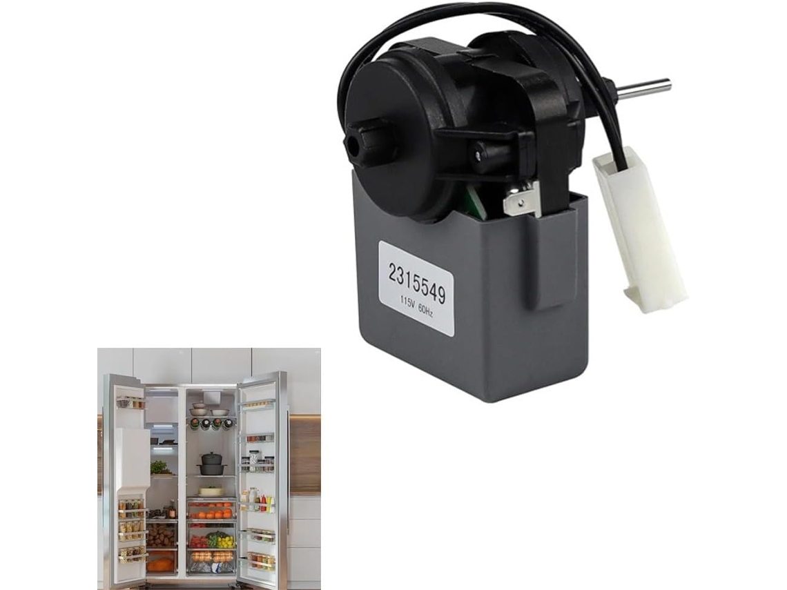 Wp2315549 Motor Do Ventilador Para Refrigerador Kenmore, 3 X 2 1,2 Polegadas, Material Abs, Com Cabo De