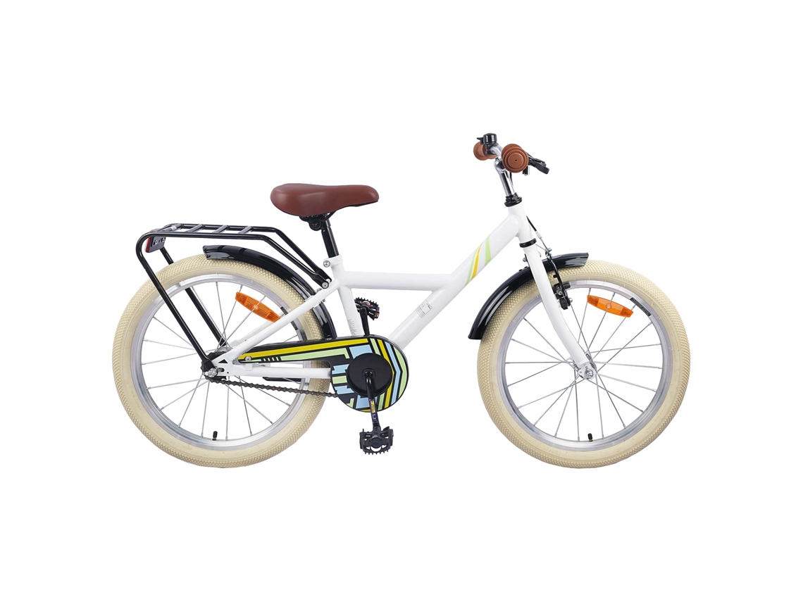 Vidaxl Bicicleta Infantil 18 Polegadas Para 5-7 Anos Branco