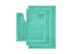 Tapetes de Banho Antiderrapantes Absorventes de Secagem Rápida para Decoração de Banheiro Fundo Tpr Verde Lago EVELTEK 3pcsx40x6050x80Ux50x50CM