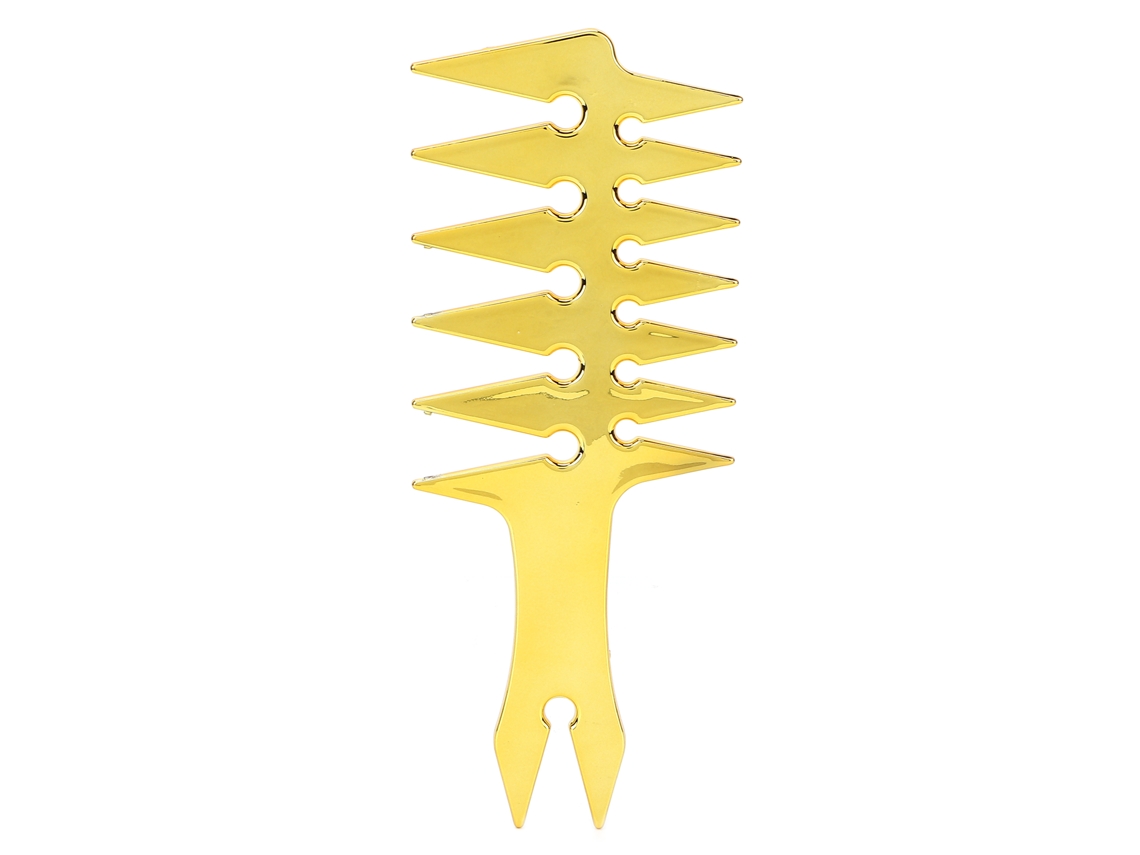 Pente De Cabelo De Dentes Largos Para Homem Duas Faces Em Plástico Estilo Retro Prata Para Estilo De Cabelo