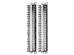 2 Peças De Bloco De Terminal De Duas Filas 660v 15a 10 Posições Com Tampa T1520