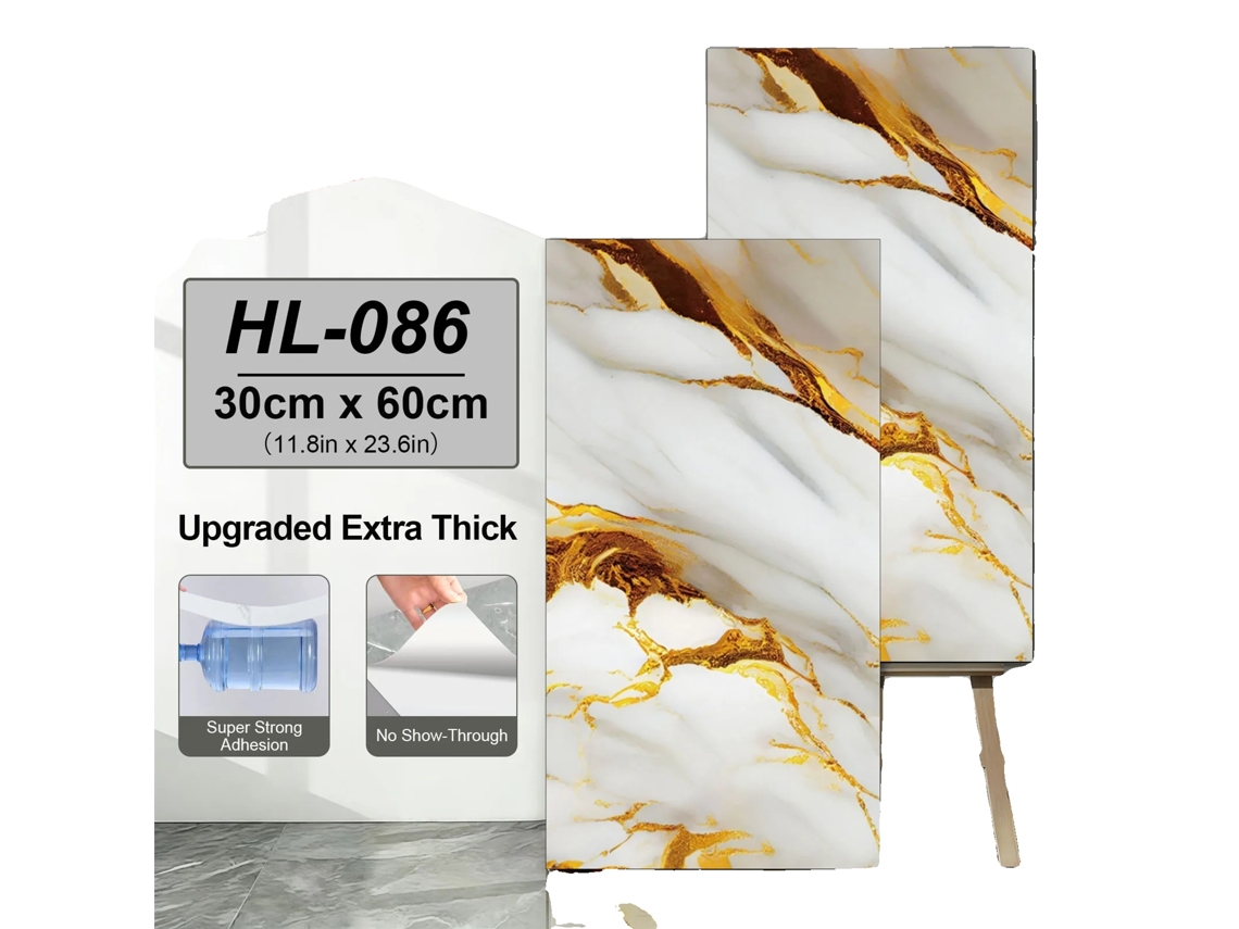 Adesivo De Azulejos De Mármore, Pvc Impermeável, Instalação Fácil, Qt-06, 20pcs-c