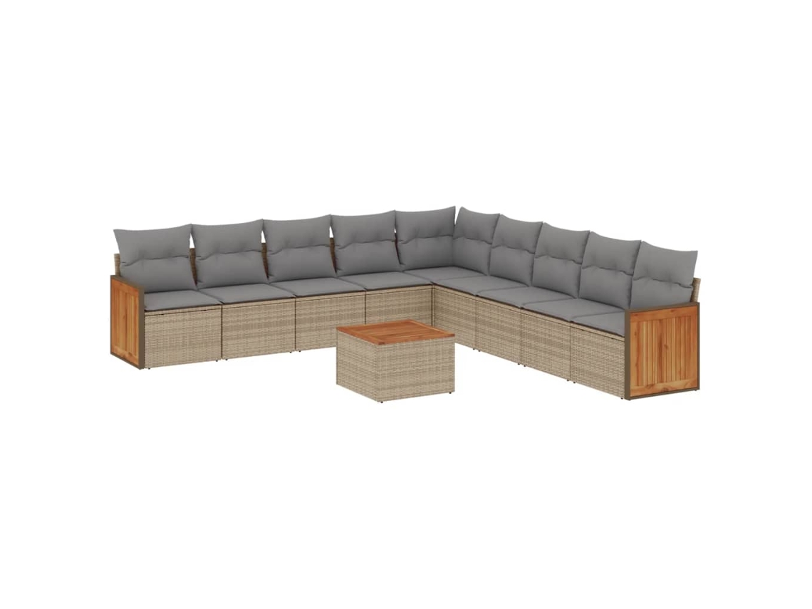 Garden Sofa Set, Garden Sofa Sets Vidaxl Bege Rattan / Vime (n/a)