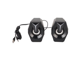 Aetheria alto falante Usb com Luzes Rgb Controle de Volume Portátil Subwoofer para Computador Desktop Preto