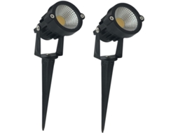 Luminária de Jardim Externa de 2 Peças com Luz Fluorescente Branca, Iluminação para Pátio e Quintal. SFUSHOS
