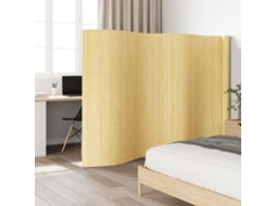 Vidaxl Divisória Largura 600 Cm Altura 165 Cm Bambu Cor Natural Clara