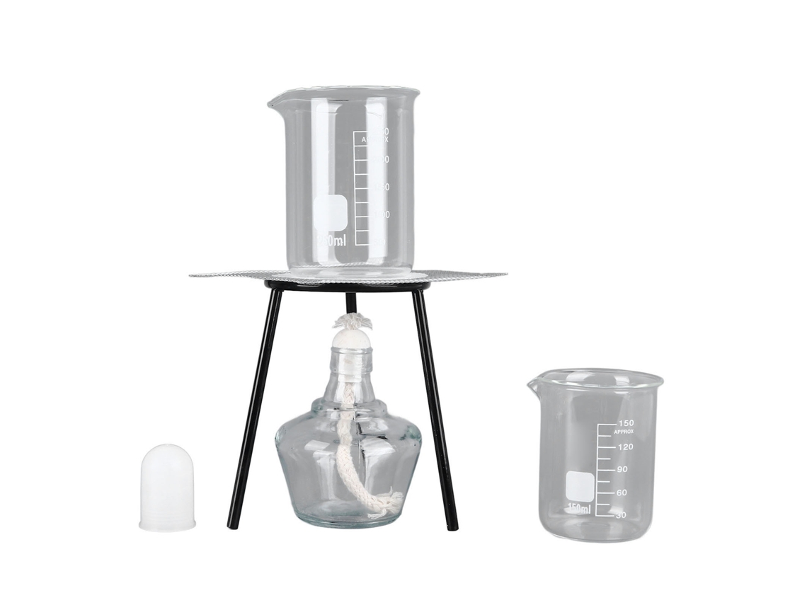 Kit De Aquecimento Químico Laboratorial: Bunsen, Tripé E Acessórios