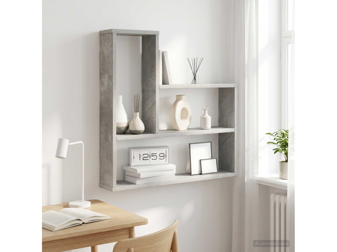 Vidaxl Prateleira De Parede Cinzento Cimento 60 X 11 X 60 Cm