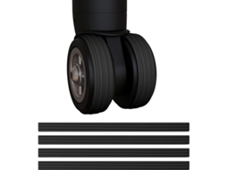 Conjunto De 4 Protetores Para Rodas De Mala, Em Silicone, Redução De Ruído, Proteção Contra Desgaste E Impactos Em Viagem