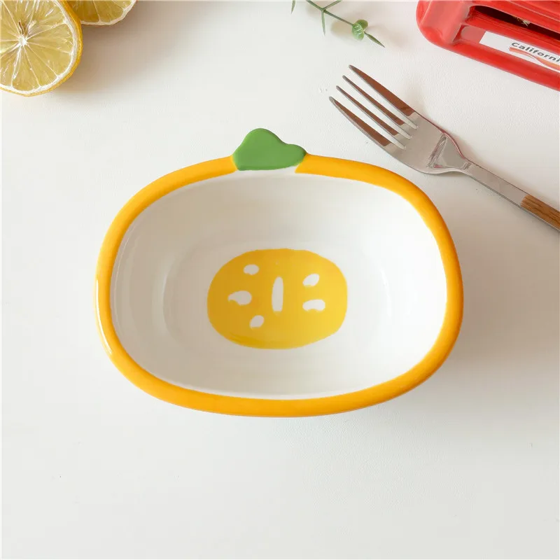 Fruteira De Cerâmica (laranja De 14,7 Cm), Própria Para Micro-ondas E Forno.