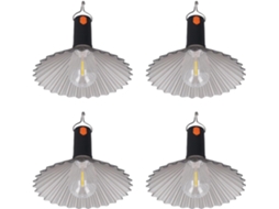 Conjunto de 4 lanternas LED SFUSHOS, recarregáveis, com gancho