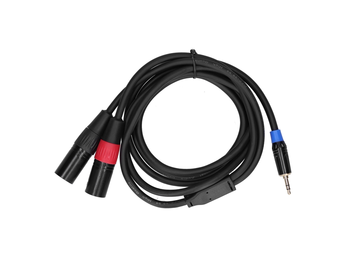 Aetheria cabo Adaptador Conversor 3.5mm Estéreo Macho para 2 Xlr Macho 1.8m Plug And Play