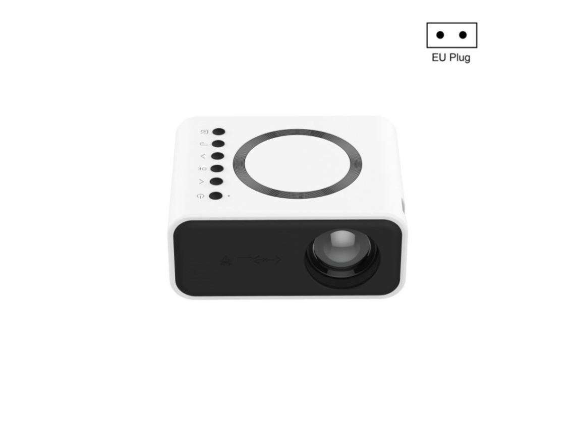 Miniprojetor portátil Yuysan YT300 para casa, suporta projeção de tela sem celular, branco (Outlet Grade A)