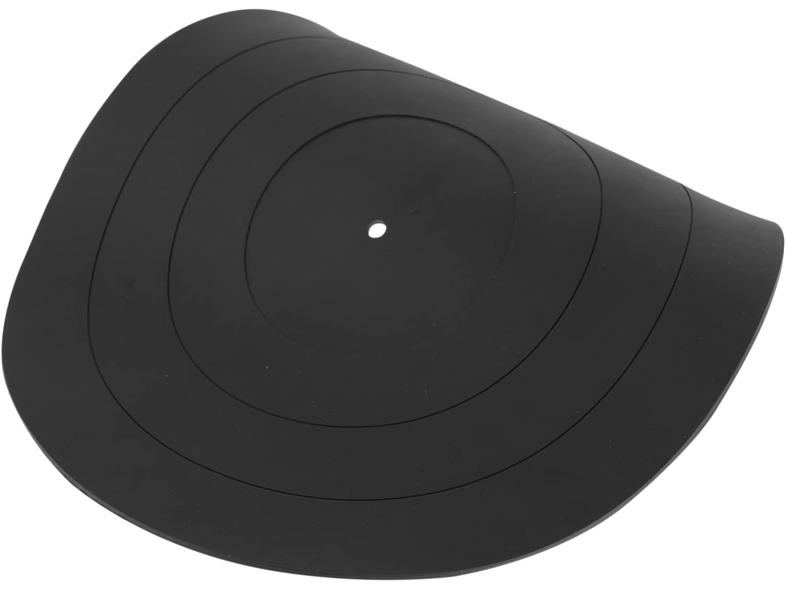 Tapis Platine Vinyle Silicone 3mm 30cm Tourne-disque Domestique Stable Antidérapant Preto Usage Phono