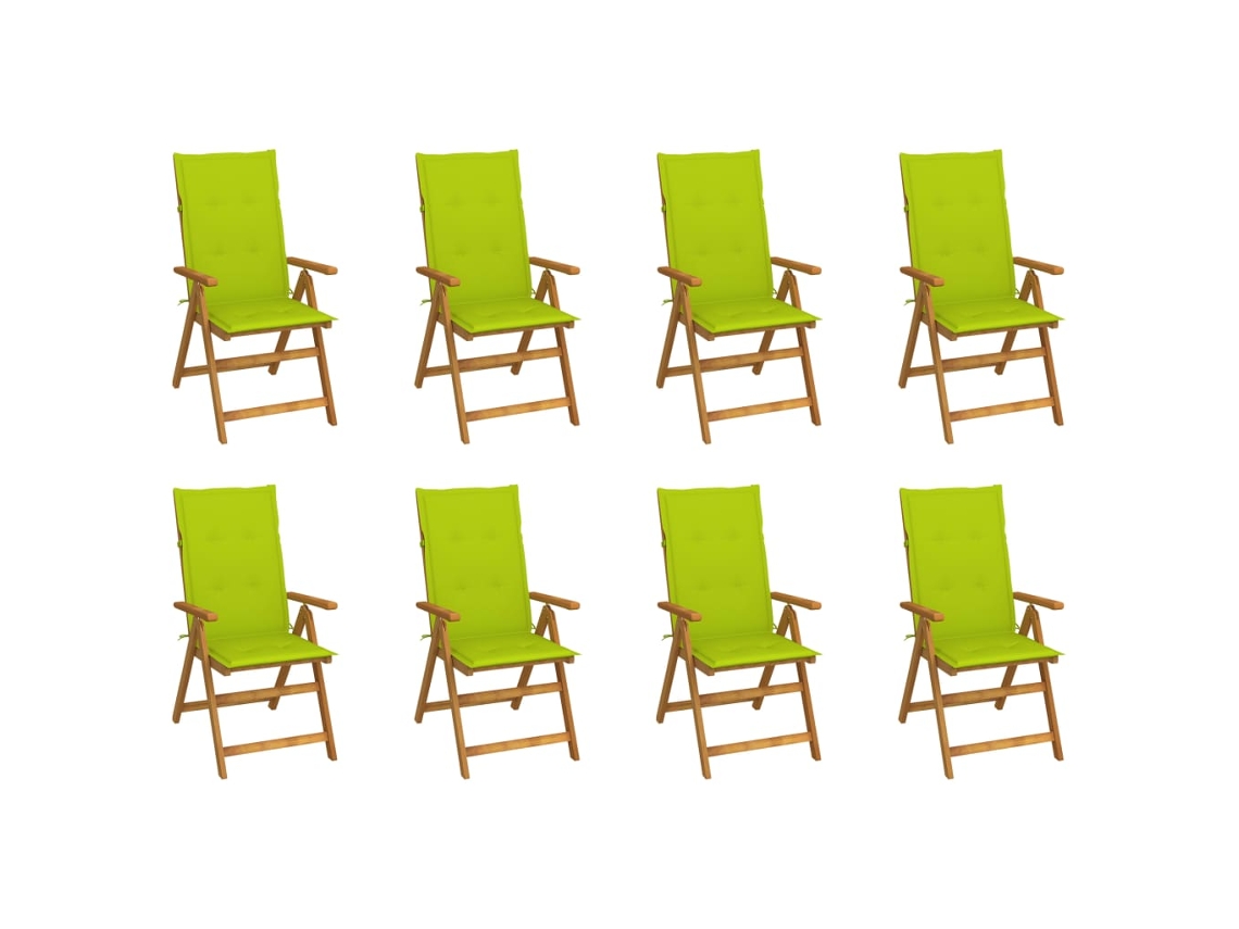 Folding Chair, Folding Chairs Vidaxl Verde Madeira (120 X 50 X 3 Cm)