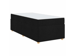 Conjunto 1 Cama Moderna Vidaxl Preto Tecido (90 X 190 Cm)