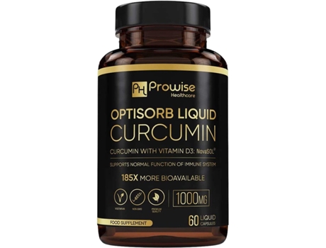 Suplemento Alimentar Optisorb Liquid Curcumin Com Vitamina D PROWISE HEALTHCARE (60 Liqcaps)