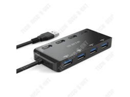 Hub Usb 3.0 Td® 4 Portas Ultra Fino Interruptor De Energia Led Carregamento Inteligente Brilvibera