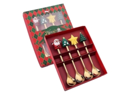 Conjunto De Talheres De Natal Para Presente, Com Colher E Garfo. Nostalgia88